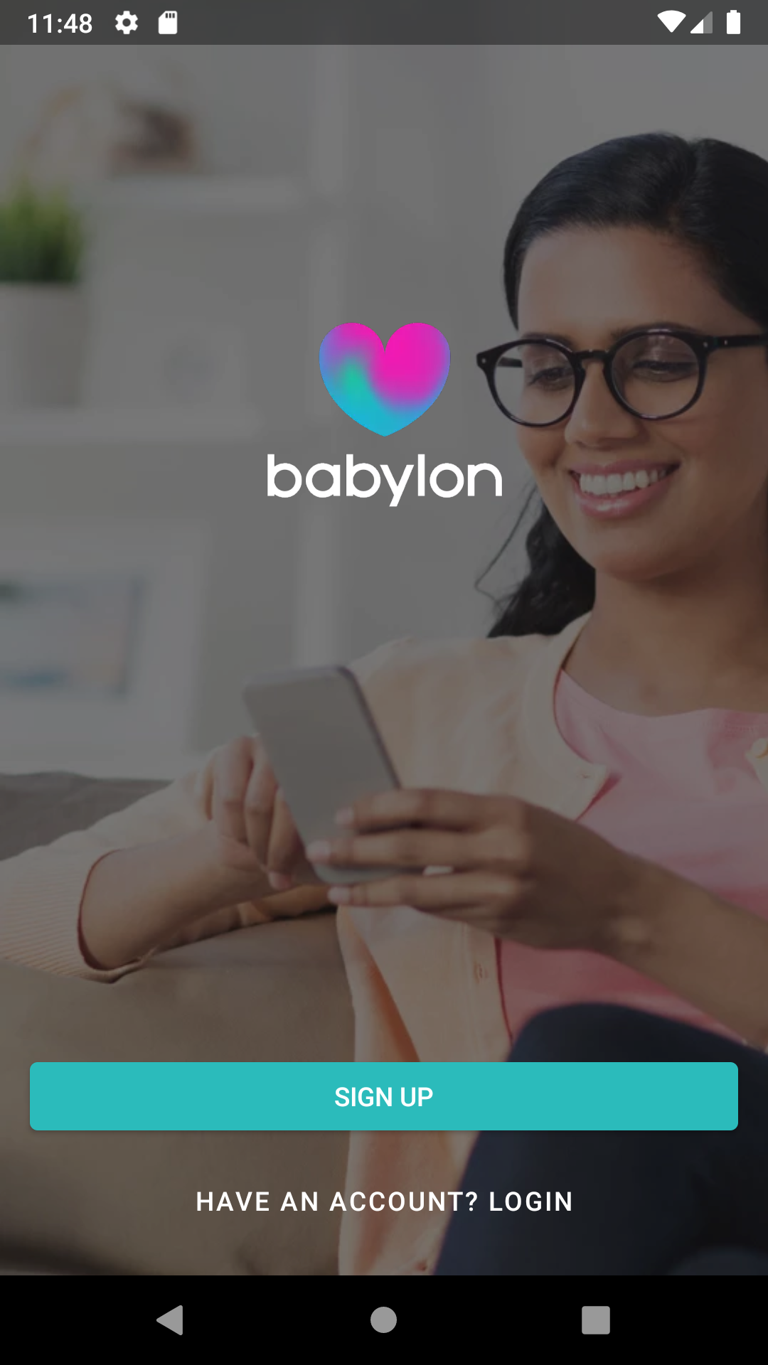 Screenshot of Babylon Health US app