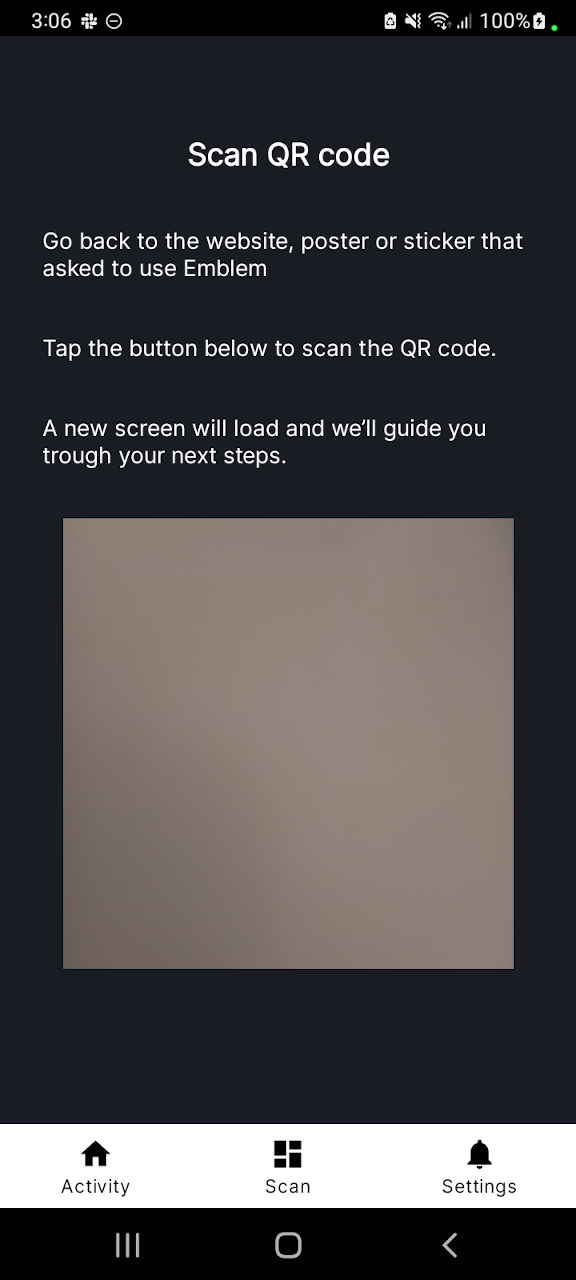 Screenshot of Emblem app