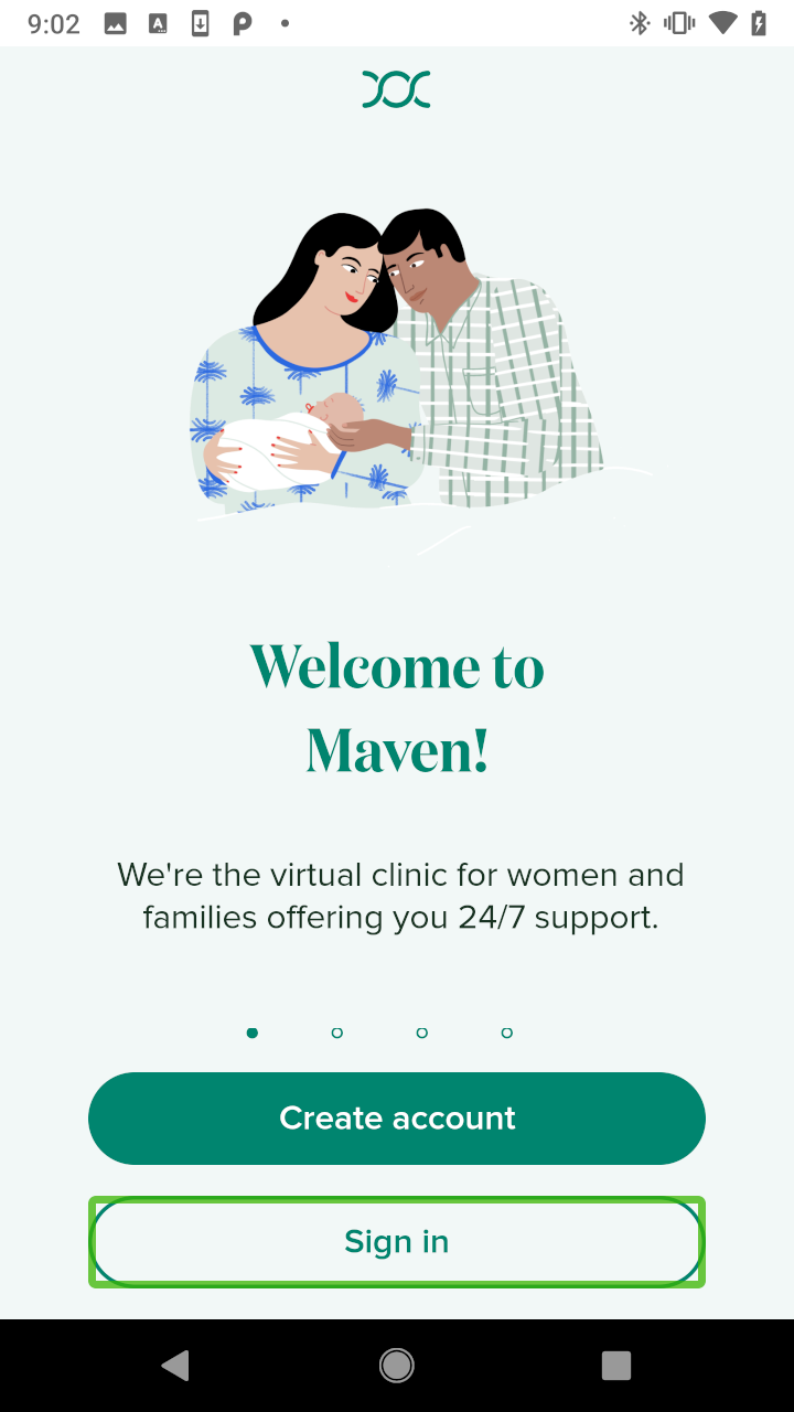 Screenshot of Maven app